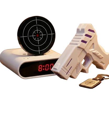Gun alarm clock