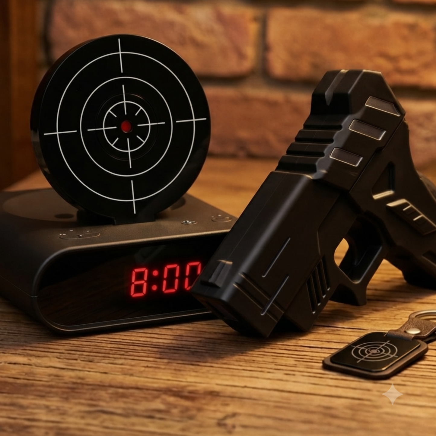 Gun alarm clock