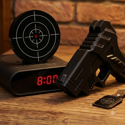 Gun alarm clock